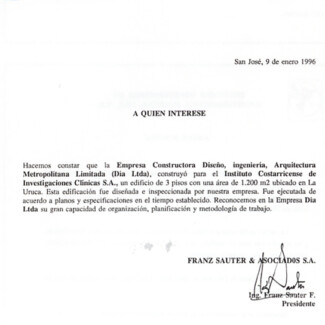Carta Franz Sauter & Asociados